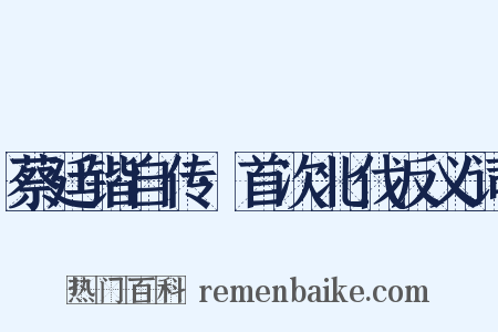 蔡廷锴自传·首次北伐反义词是什么意思的图片
